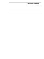 Ebook Care of the newborn - A handbook for primary care: Part 1