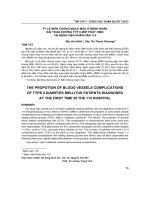 Tỷ lệ biến chứng mạch máu ở bệnh nhân đái tháo đường týp II mới phát hiện tại Bệnh viện Nhân dân 115
