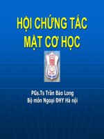 Bài giảng Hội chứng tắc mạch cơ học - PGS.TS. Trần Bảo Long