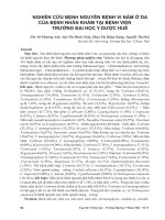 Nghiên cứu bệnh nguyên bệnh vi nấm ở da của bệnh nhân khám tại bệnh viện trường Đại học y dược Huế