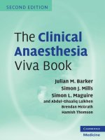 Ebook The clinical anaesthesia vivabook (2/E): Part 1