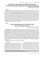 Nghiên cứu tiên lượng của nồng độ acid uric huyết thanh ở bệnh nhân nhồi máu não giai đoạn cấp