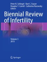 Ebook Biennial review of infertility (Vol 3): Part 1