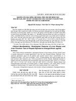 Nghiên cứu đặc điểm lâm sàng, hình ảnh mô bệnh học nhu mô gan, một số xét nghiệm sinh hóa gan mật ở người phơi nhiễm với chất da camdioxin