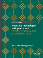 Wearable technologies in organizations privacy, efficiency and autonomy in work 