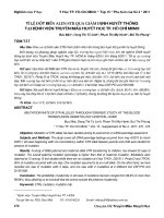 Tỉ lệ đột biến alen STR qua giám định huyết thống tại Bệnh viện Truyền máu Huyết học TP. Hồ Chí Minh