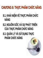 Bài giảng Dinh dưỡng học: Chương 8 - Hồ Xuân Hương
