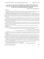 Hiệu quả giáo dục sức khỏe răng miệng cho học sinh khuyết tật trí tuệ tại trường nuôi dạy trẻ khuyết tật huyện Củ Chi Thành phố Hồ Chí Minh