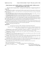 Tình trạng sức khỏe những người hiện mắc viêm gan B tại Bình Định, Việt Nam