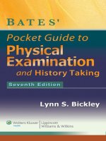 Ebook Bates'' pocket guide to physical examination and history taking (7th edition): Part 1