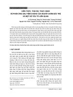 Kiến thức, thái độ, thực hành về phản ứng sau tiêm chủng của người chăm sóc trẻ và một số yếu tố liên quan