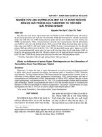 Nghiên cứu ảnh hưởng của một số tá dược siêu rã đến độ giải phóng của famotidin từ viên nén giải phóng nhanh