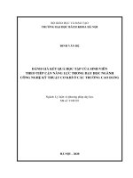 Đánh giá kết quả học tập của sinh viên theo tiếp cận năng lực trong dạy học ngành công nghệ kỹ thuật cơ khí ở các trường cao đẳng