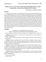 Hiệu quả của gây tê tủy sống bằng hỗn hợp bupivacaine (marcain) và fentanyl trong mổ lấy thai