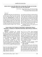 Đánh giá sự thay đổi kiến thức của bà mẹ về vàng da sơ sinh tại Bệnh viện Phụ sản tỉnh Nam Định