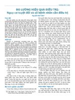 Đo lường hiệu quả điều trị: Nguy cơ tuyệt đối và số bệnh nhân cần điều trị