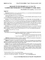 Nhận xét về điều trị nhồi máu cơ tim cấp tại Bệnh viện Thống Nhất Thành phố Hồ Chí Minh từ 01/2009-06/2010