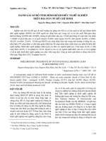 Đánh giá sơ bộ tình hình bệnh điếc nghề nghiệp trên địa bàn Tp Hồ Chí Minh