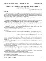 Ước lượng tuổi răng theo phương pháp demirjian cho trẻ em Việt Nam