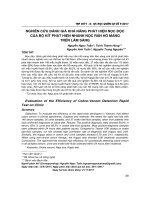 Nghiên cứu đánh giá khả năng phát hiện nọc độc của bộ kít phát hiện nhanh nọc rắn Hổ mang trên lâm sàng