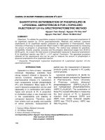 Quantitative determination of phospholipid in liposomal amphotericin B for lyophilized injection by UV-Vis spectrophotometric method