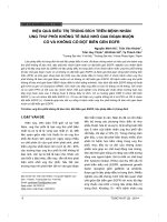 Hiệu quả điều trị trúng đích trên bệnh nhân ung thư phổi không tế bào nhỏ giai đoạn muộn có và không có đột biến gen EGFR