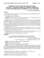 Nghiên cứu biến chứng sớm trên bệnh nhân hội chứng động mạch vành cấp không ST chênh lên tại viện tim thành phồ hồ chí minh từ 09-2008 đến 08-2009