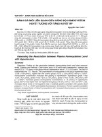 Đánh giá mối liên quan giữa nồng độ homocystein huyết tương với tăng huyết áp