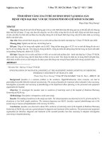 Tình hình vàng da ở trẻ sơ sinh sinh tại khoa sản Bệnh viện Đại học Y Dược Thành phố Hồ Chí Minh năm 2005