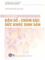 Giáo trình Dân số - Chăm sóc sức khỏe sinh sản: Phần 1