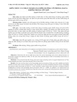 Kiến thức và thực hành của điều dưỡng về phòng ngừa nhiễm trùng vết mổ