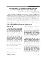 Rối loạn nhận thức trong giai đoạn trầm cảm ở bệnh nhân rối loạn cảm xúc lưỡng cực