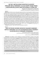 Vai trò IMA (Ischemia modified albumin) phối hợp với  hs-TroponinT  (hs-TnT) huyết thanh trong chẩn đoán hội chứng vành cấp không ST chênh lên