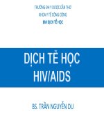 Bài giảng Bộ môn Dịch tễ học: Dịch tễ học HIV/AIDS - BS. Trần Nguyễn Du