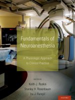 Ebook Fundamentals of neuroanesthesia - A physiologic approach to clinical practice: Part 1