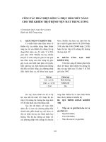 Công tác phát hiện sớm và phục hồi chức năng cho trẻ khiếm thị ở Bệnh viện Mắt Trung ương