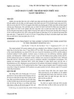 Chẩn đoán và điều trị bệnh nhân thiếu máu tại BV nhi đồng 1