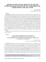 Nghiên cứu một số đặc điểm về tuổi, siêu âm và mối liên quan giữa mật độ PSA với mô bệnh học ở bệnh nhân u tiền liệt tuyến