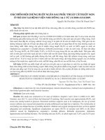 Đặc điểm hội chứng ruột ngắn sau phẫu thuật cắt ruột non ở trẻ em tại Bệnh viện Nhi Đồng 1 và 2 từ 1/1/2005-31/12/2007