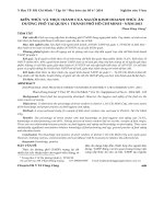 Kiến thức và thực hành của người kinh doanh thức ăn đường phố tại Quận 1 Thành phố Hồ Chí Minh ‐ năm 2013