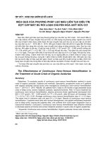 Hiệu quả của phương pháp lọc máu liên tục điều trị đợt cấp mất bù rối loạn chuyển hóa axít hữu cơ