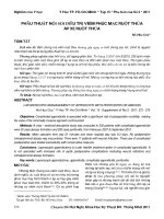 Phẫu thuật nội soi điều trị viêm phúc mạc ruột thừa áp xe ruột thừa