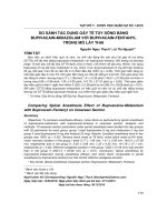 So sánh tác dụng gây tê tủy sống bằng Bupivacain midazolam với Bupivacain fentanyl trong mổ lấy thai