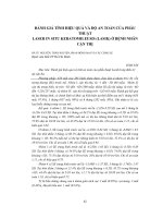 Đánh giá tính hiệu quả và độ an toàn của phẫu thuật laser in situ keratomileusis (Lasik) ở bệnh nhân cận thị