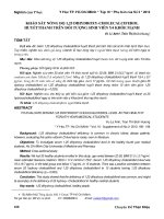 Khảo sát nồng độ 1,25 dihydroxy-cholecalciferol huyết thanh trên đối tượng sinh viên Y4 khỏe mạnh