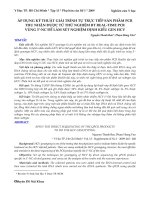 Áp dụng kỹ thuật giải trình tự trực tiếp sản phầm PCR thu nhận được từ thử nghiệm RT real time PCR vùng 5’ NC để làm xét nghiệm định kiểu gen HCV