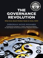 The governance revolution what every board member needs to know, NOW 
