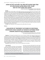 Đánh giá kết quả điều trị viêm mũi xoang mạn tính có viêm xoang bướm bằng phẫu thuật nội soi chức năng mũi xoang