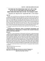 So sánh giá trị chẩn đoán chụp cắt lớp vi tính 64 lát cắt và chụp mạch số hóa xóa nền ở bệnh nhân nhồi máu não có hẹp, tắc hệ mạch cảnh