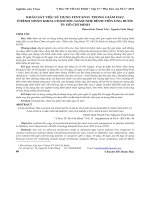 Khảo sát việc sử dụng fentanyl trong giảm đau ở bệnh nhân khoa chăm sóc giảm nhẹ bệnh viện ung bướu TP. Hồ Chí Minh